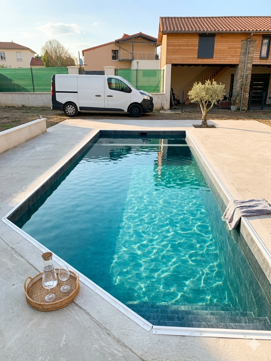 Piscine PVC Imitation Pierre