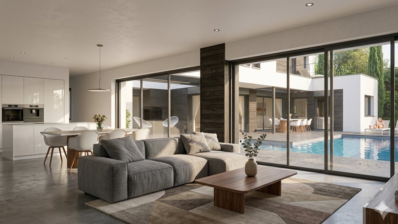 Villa contemporaine avec piscine, La Tour du Pin