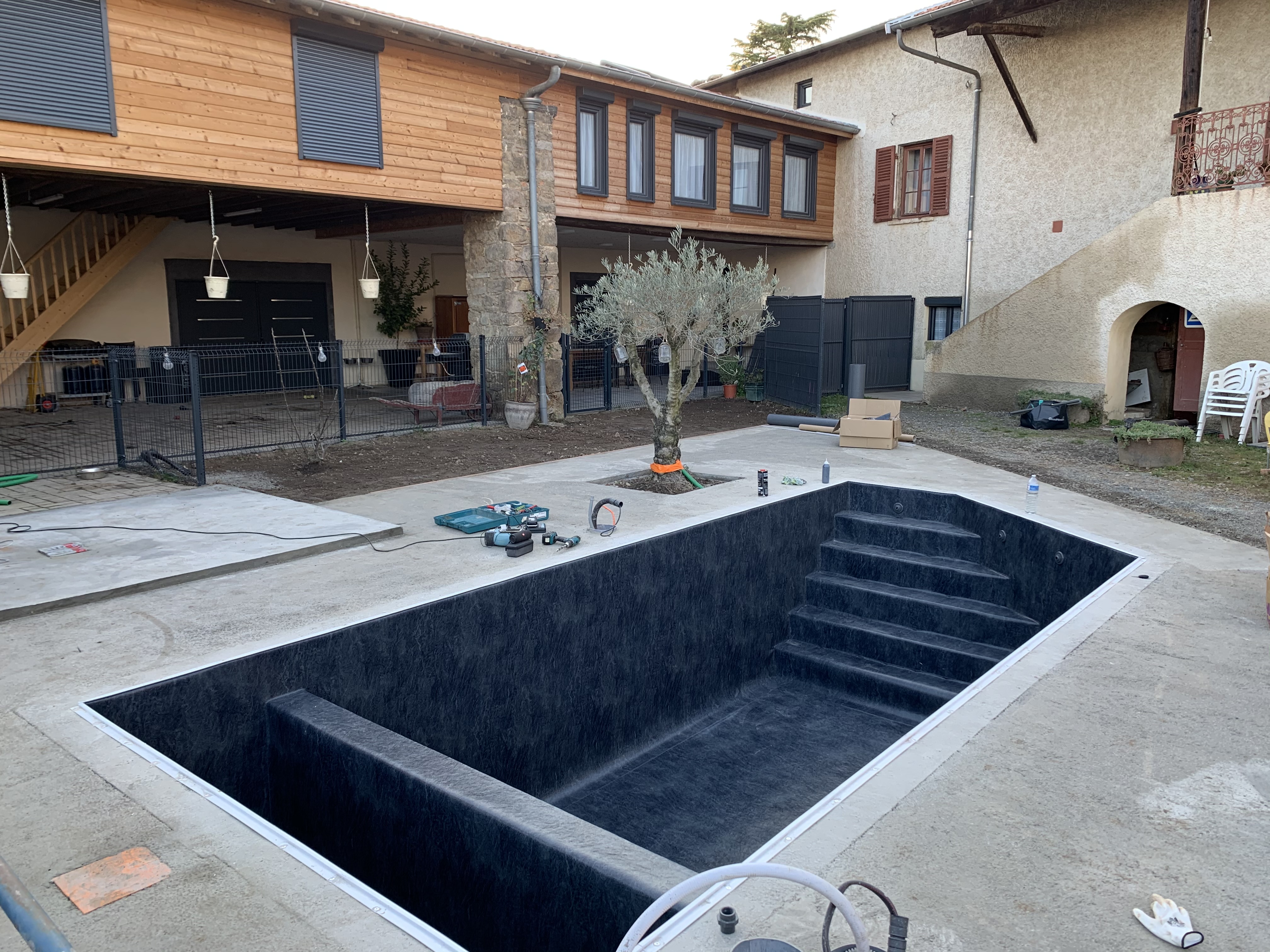 Piscine PVC Imitation Pierre